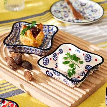 (1+1) 파뷔에 잘리피에 사각찬기세트 (네이비포인트) 총2P