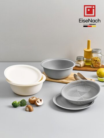 에센 믹싱볼 3종세트 (믹싱볼+채반+접시)