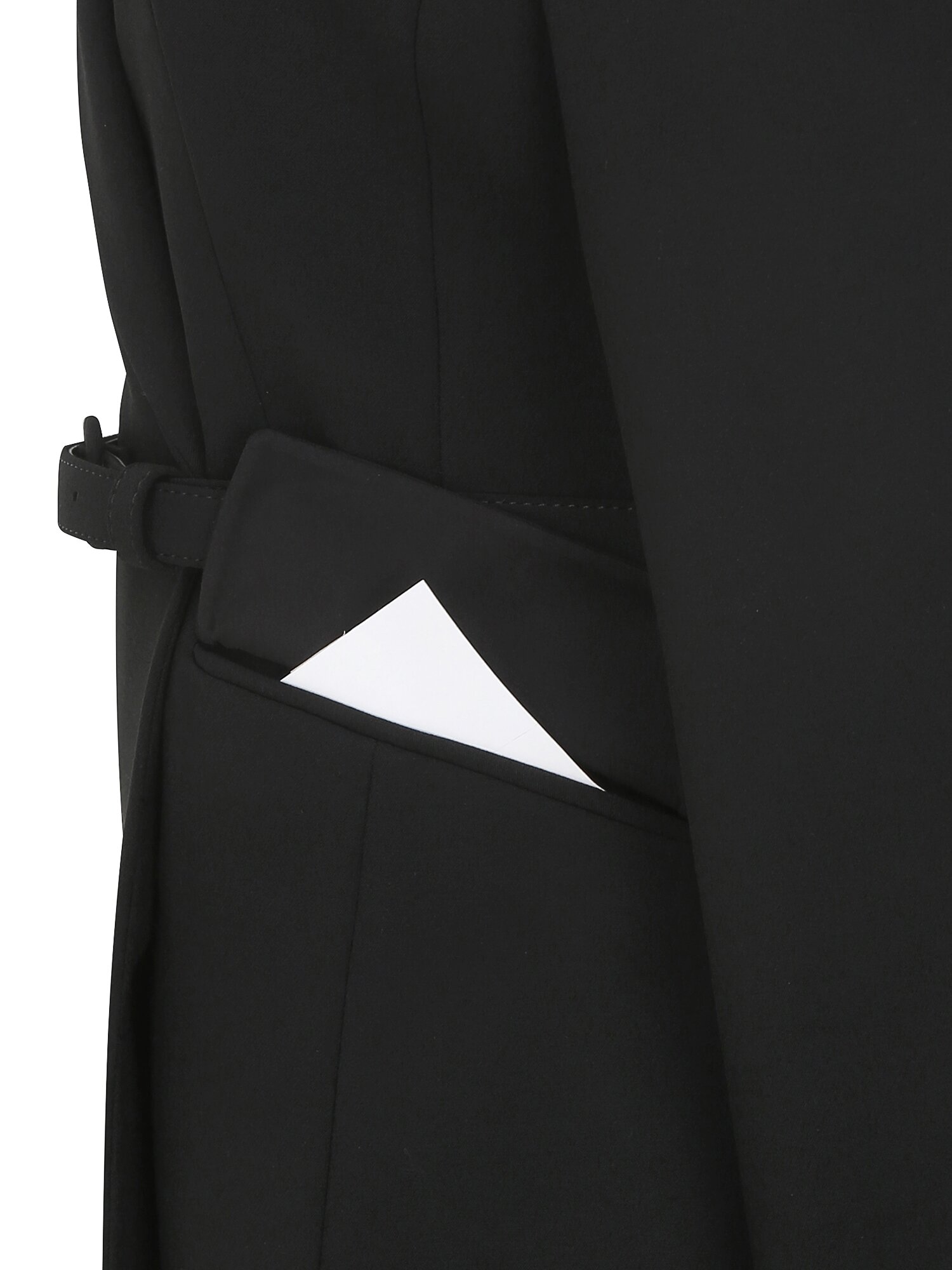 벨티드 테일러드 더블 원버튼 재킷 (BLACK)