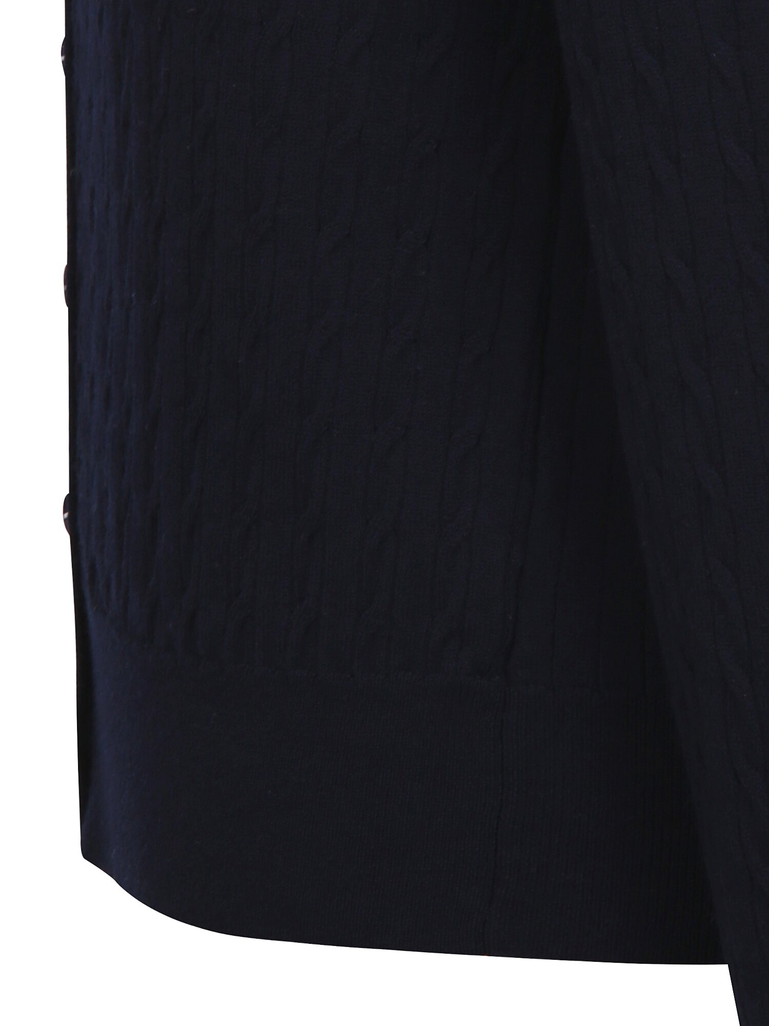배색 레이어 케이블 가디건 (NAVY)