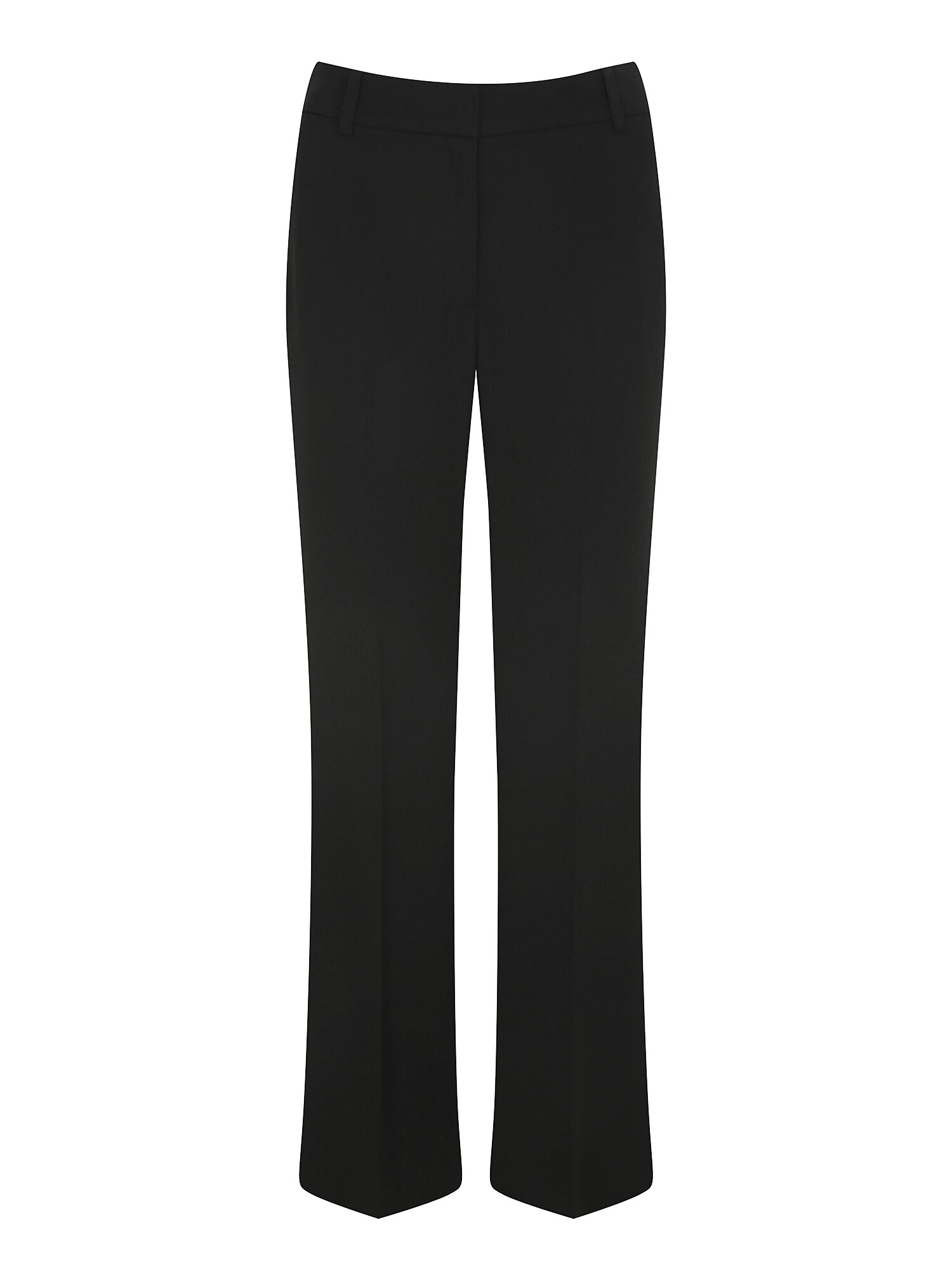 베이직 슬림 세미 부츠컷 팬츠 (BLACK)