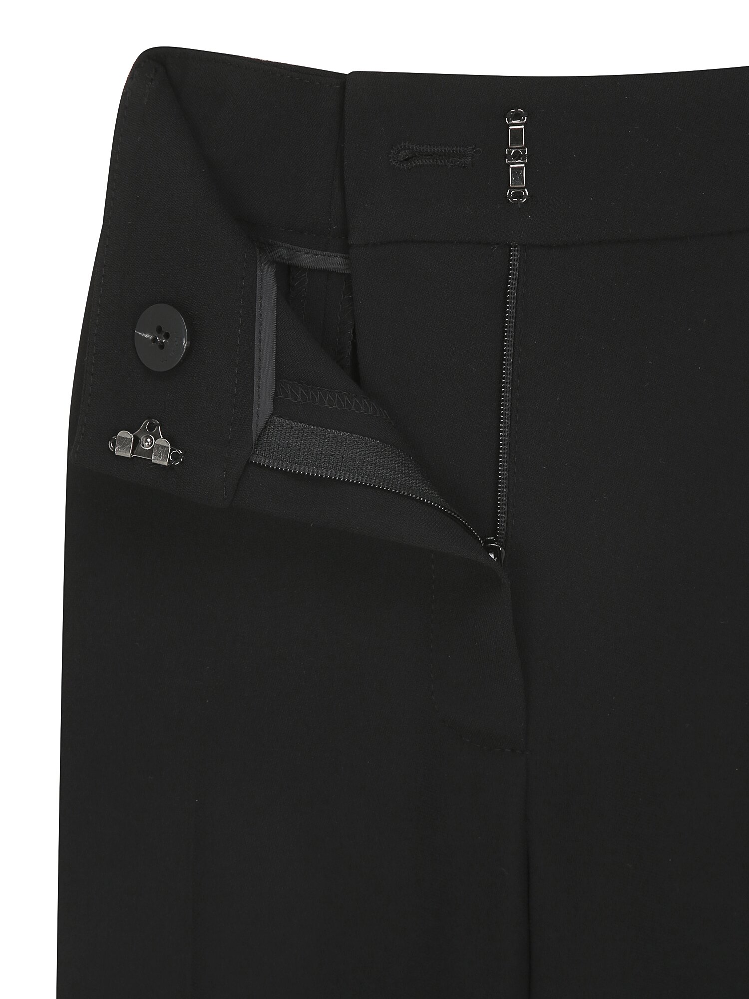 베이직 슬림 세미 부츠컷 팬츠 (BLACK)