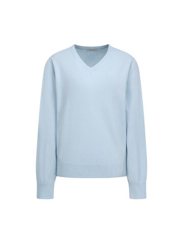 롱 슬리브 브이넥 풀오버 니트 