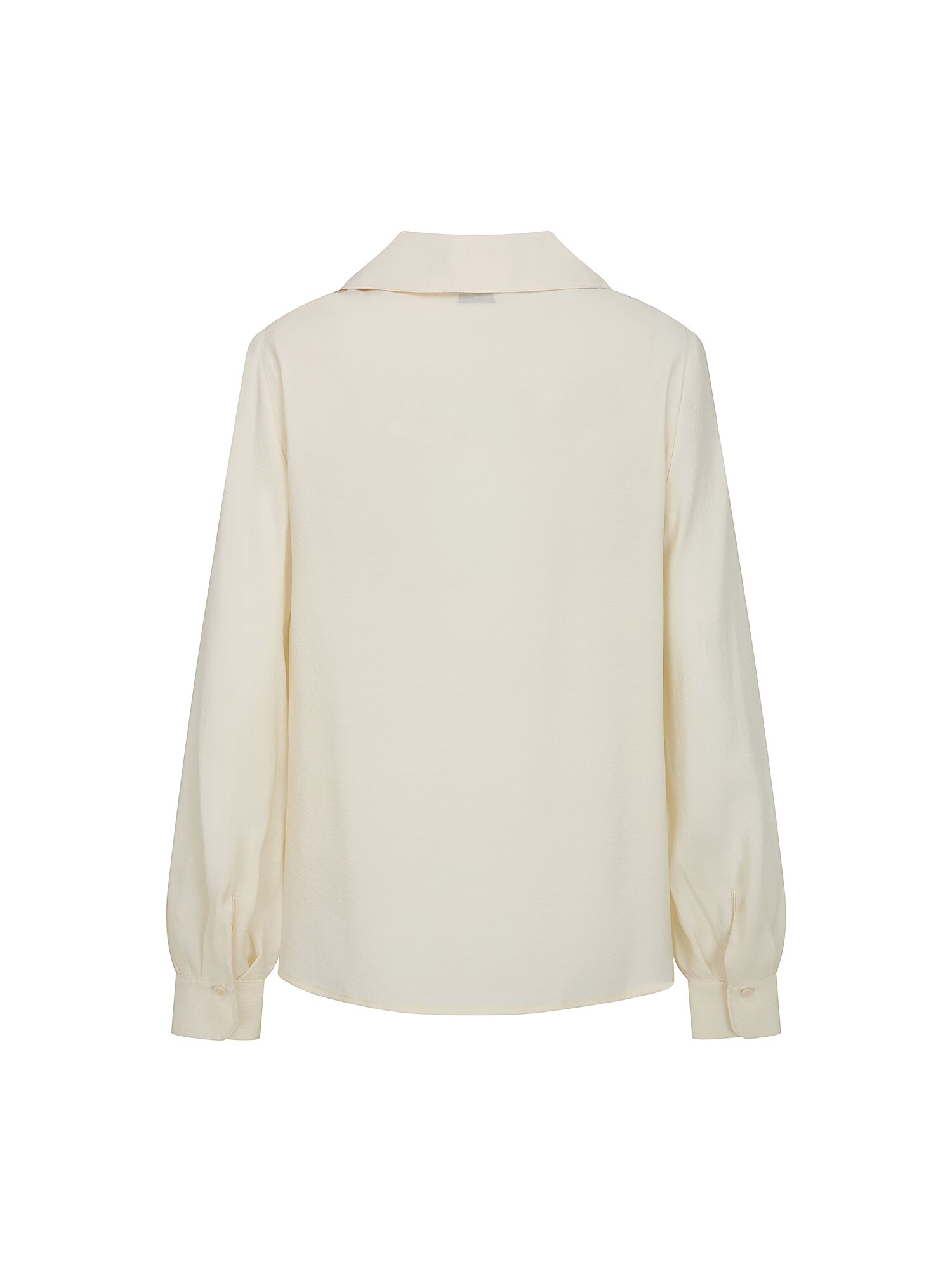 러플 오픈 칼라 블라우스 (CREAM)