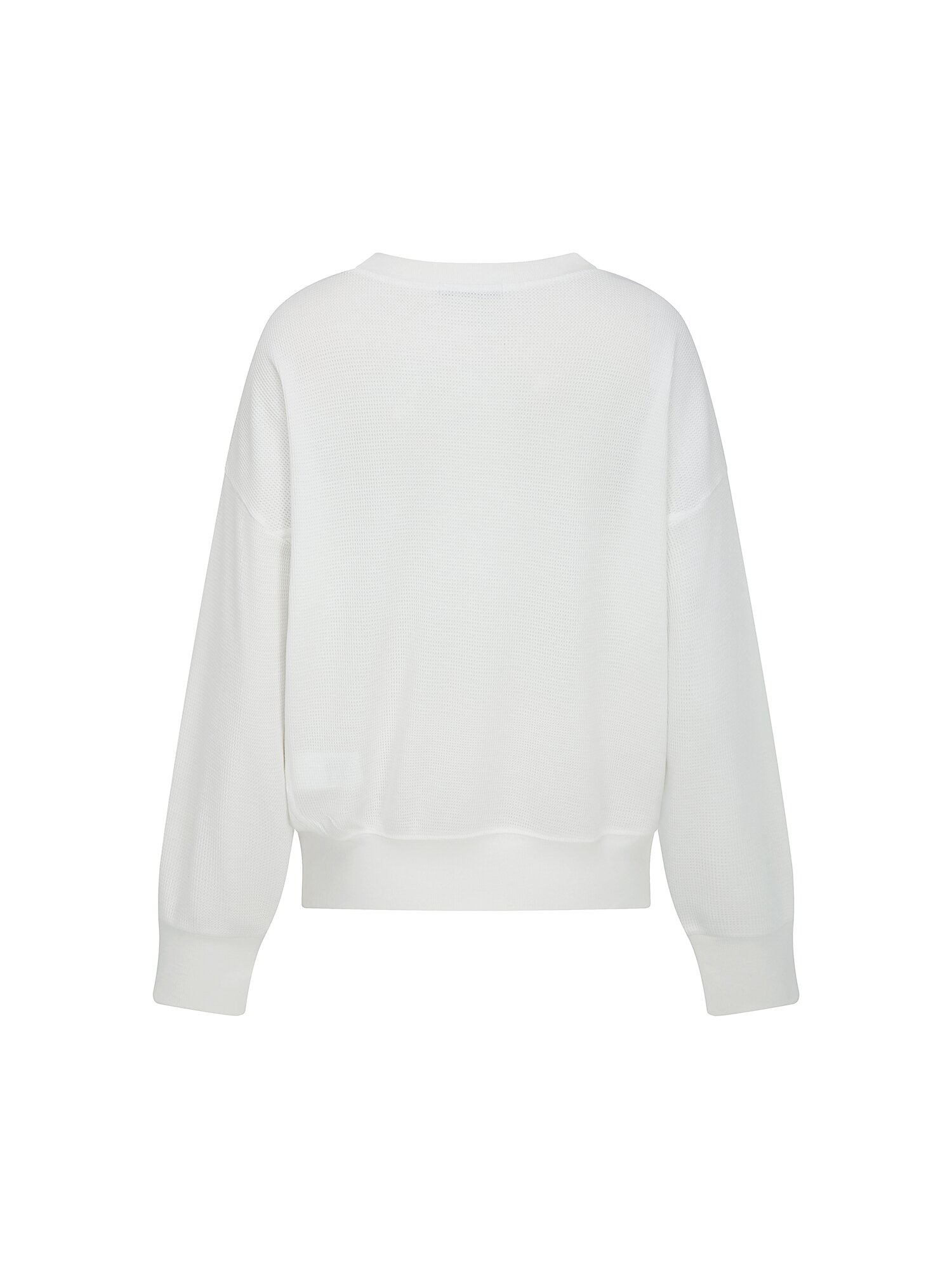 루즈핏 와플 텍스쳐 스웨트셔츠 (WHITE)