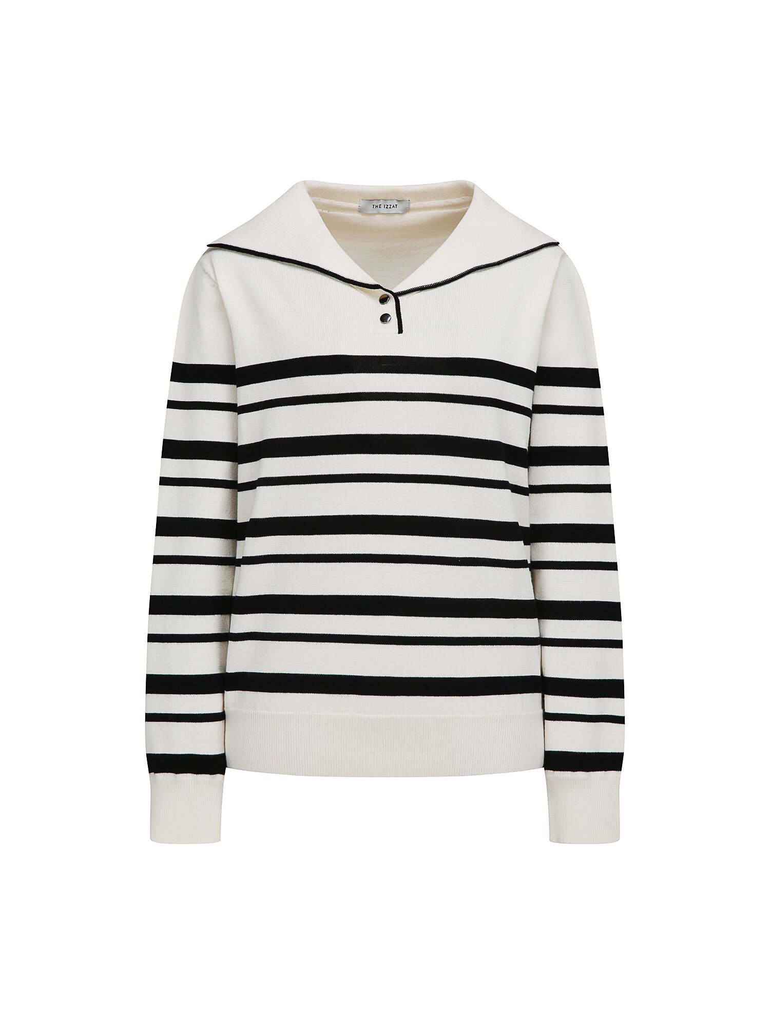 배색 세일러 칼라 풀오버 니트 (STRIPE BEIGE)