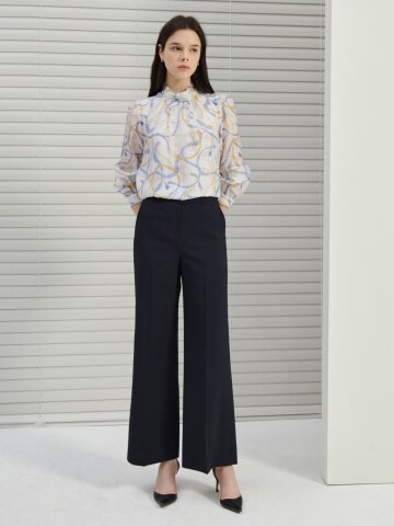 하이 웨이스트 와이드 팬츠 