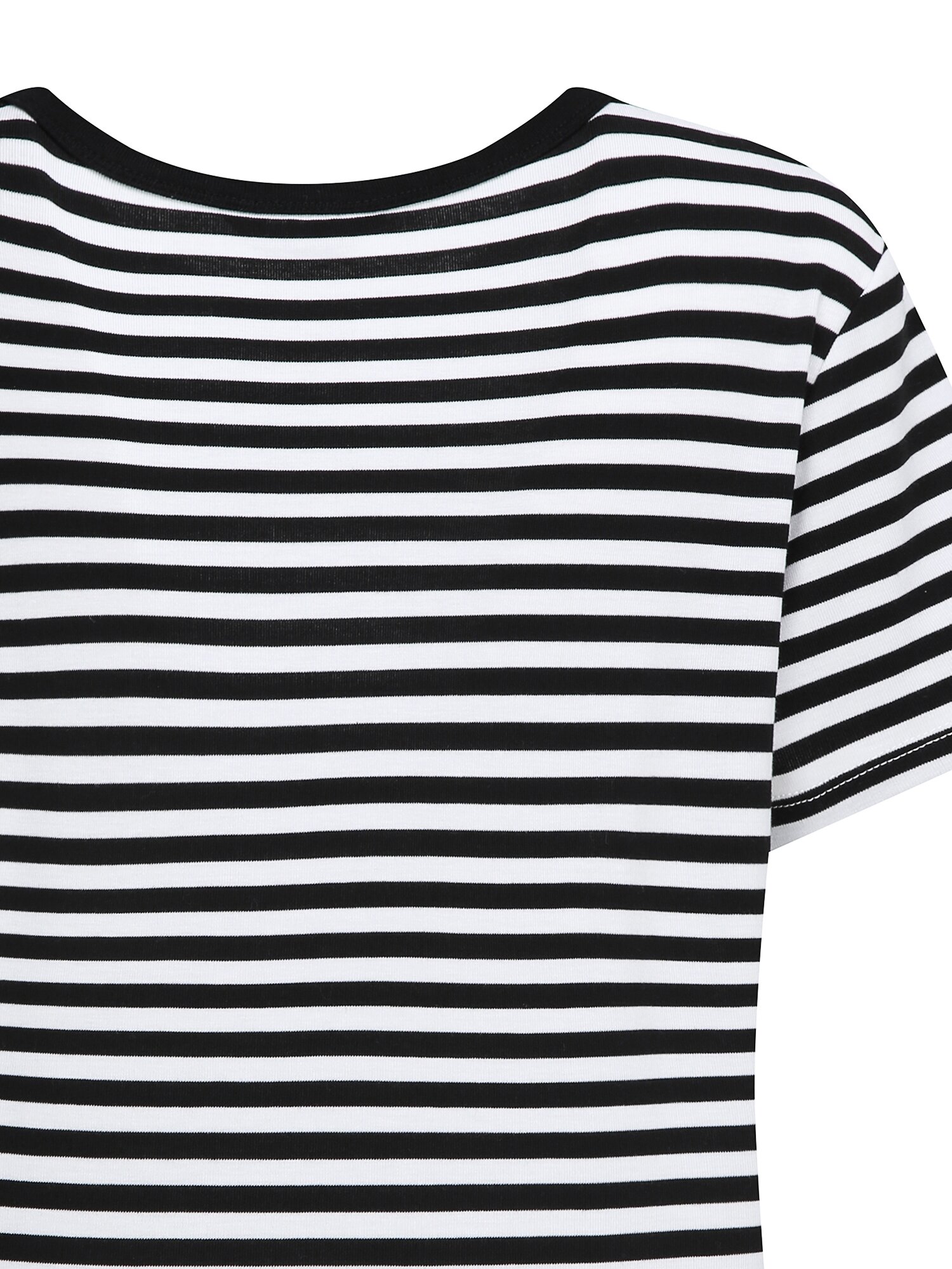 스트라이프 자수 패치 티셔츠 (STRIPE BLACK)