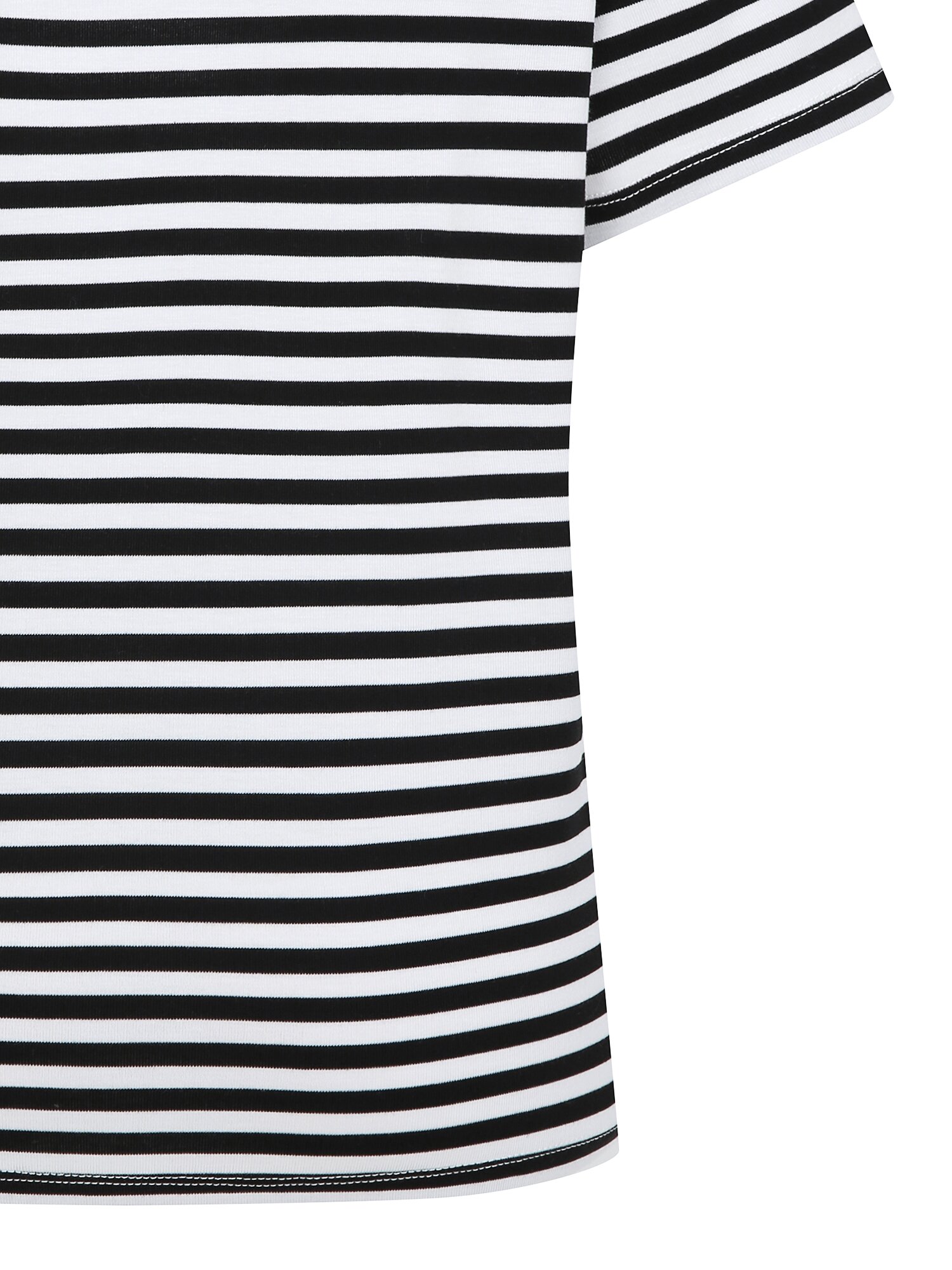 스트라이프 자수 패치 티셔츠 (STRIPE BLACK)