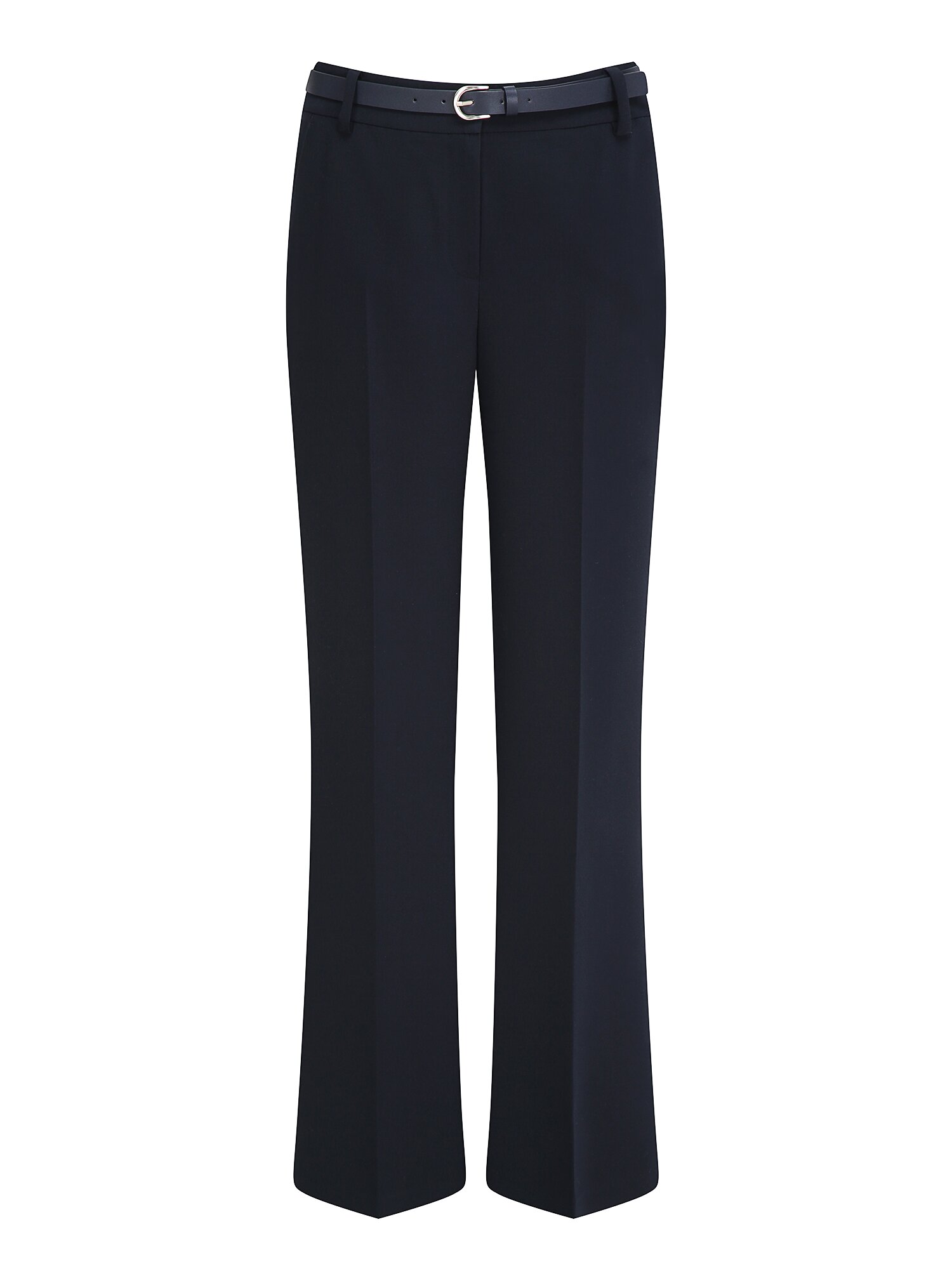 벨티드 슬림 부츠컷 팬츠 (DARK NAVY)