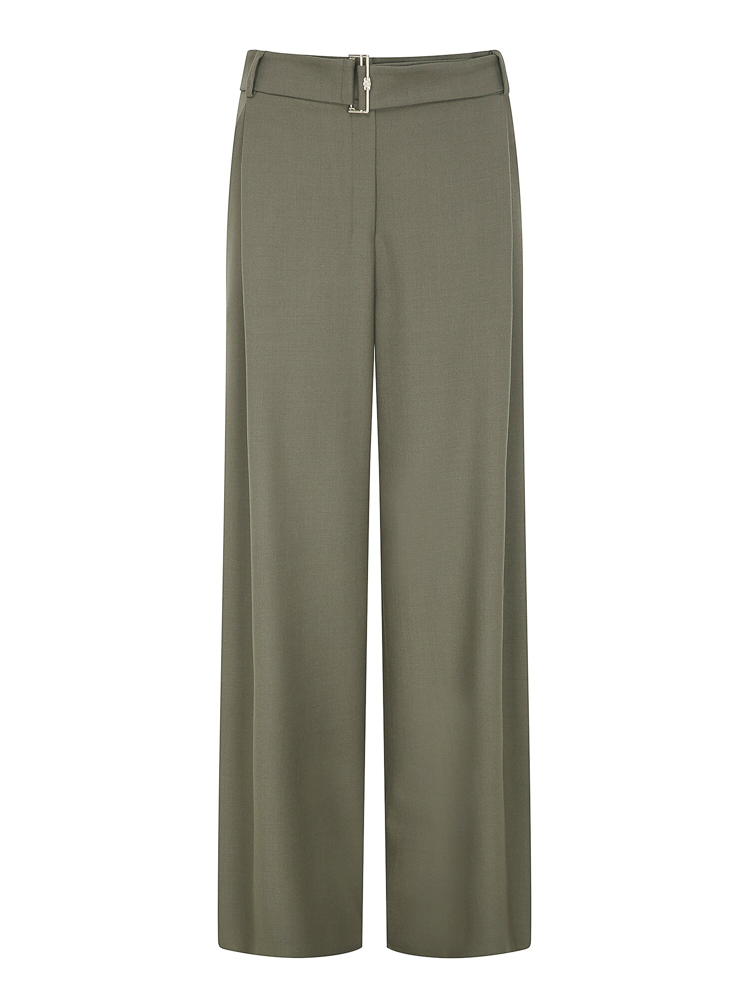 벨티드 원턱 와이드 팬츠 (KHAKI)