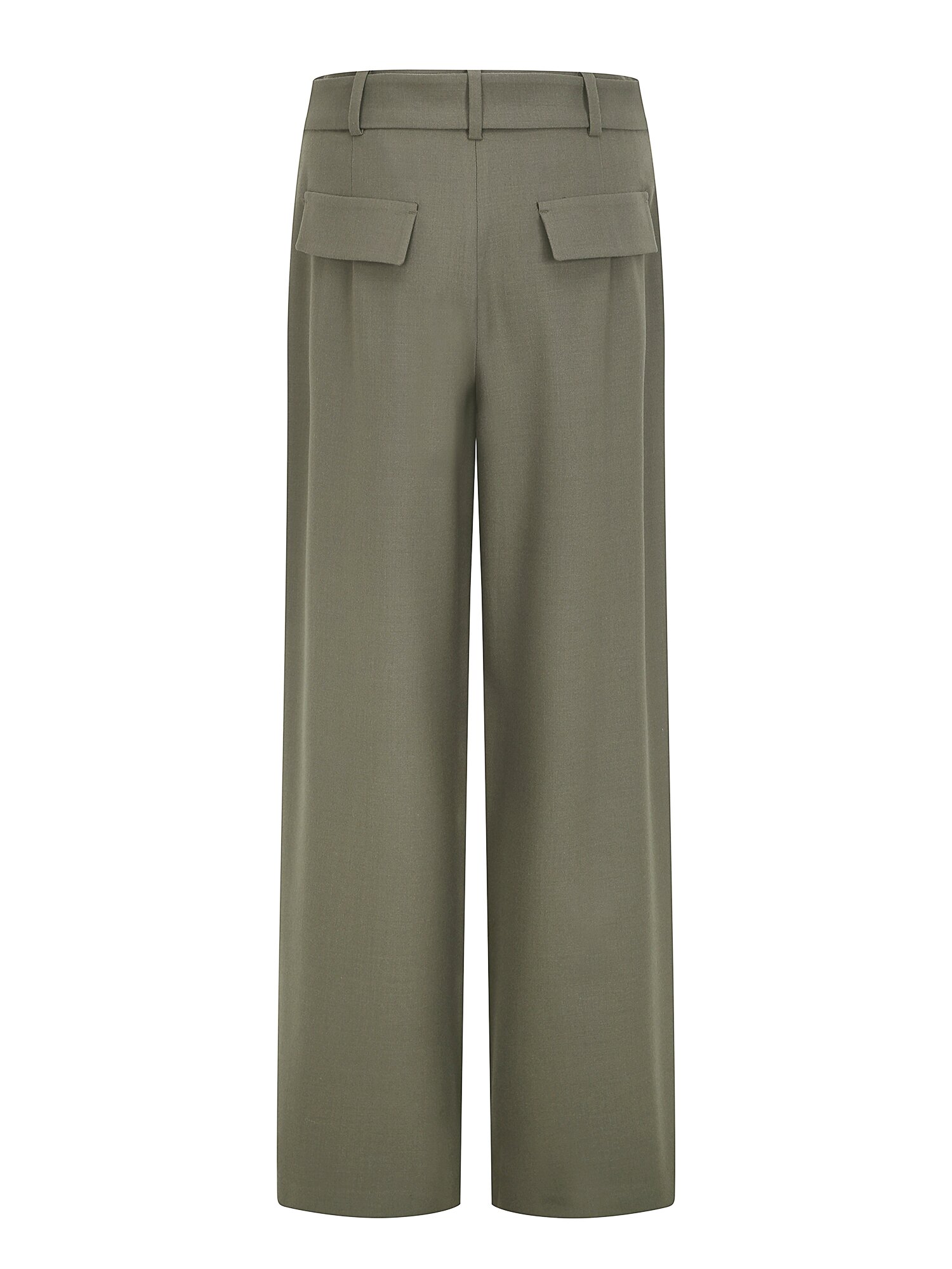 벨티드 원턱 와이드 팬츠 (KHAKI)