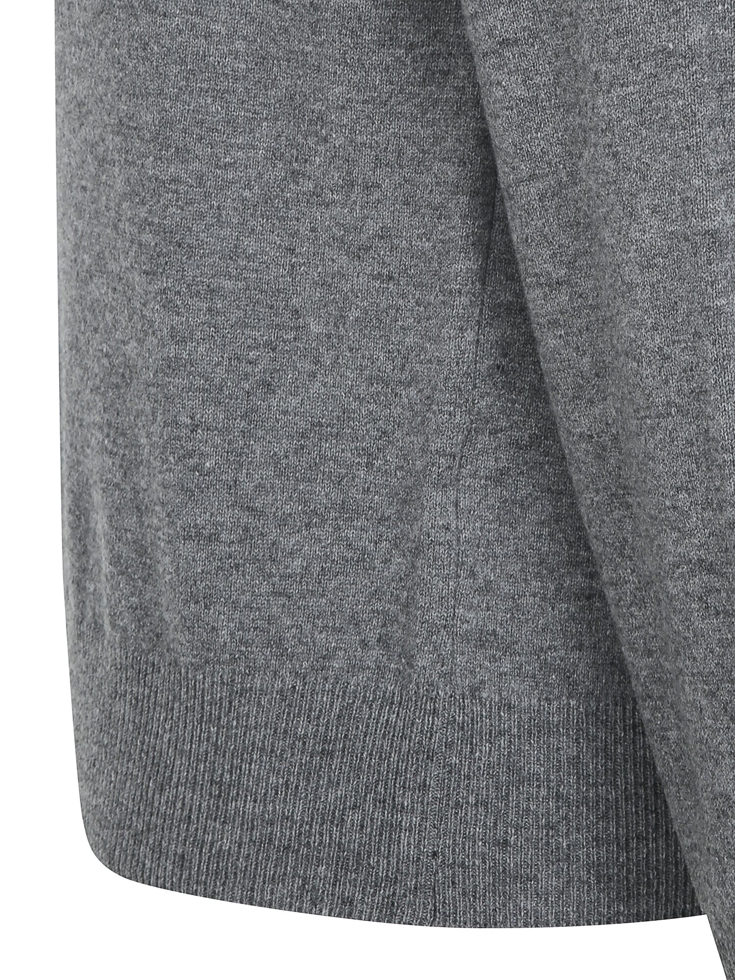 울 래글런 슬릿넥 풀오버 니트 (MELANGE GREY)