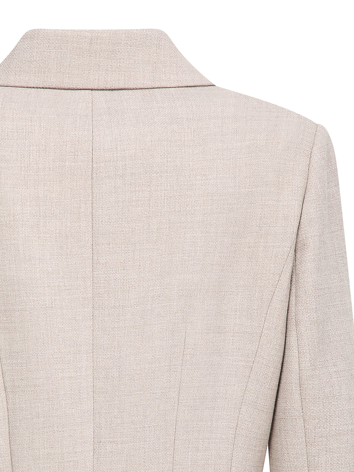 울 피크드 라펠 더블 재킷 (MELANGE BEIGE)