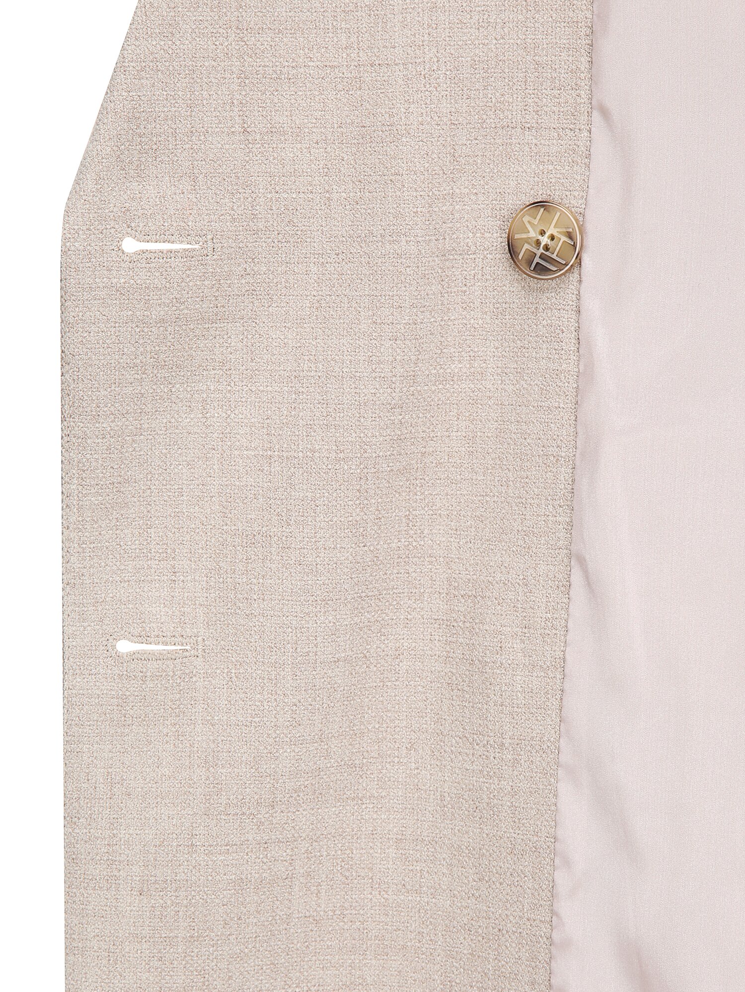 울 피크드 라펠 더블 재킷 (MELANGE BEIGE)