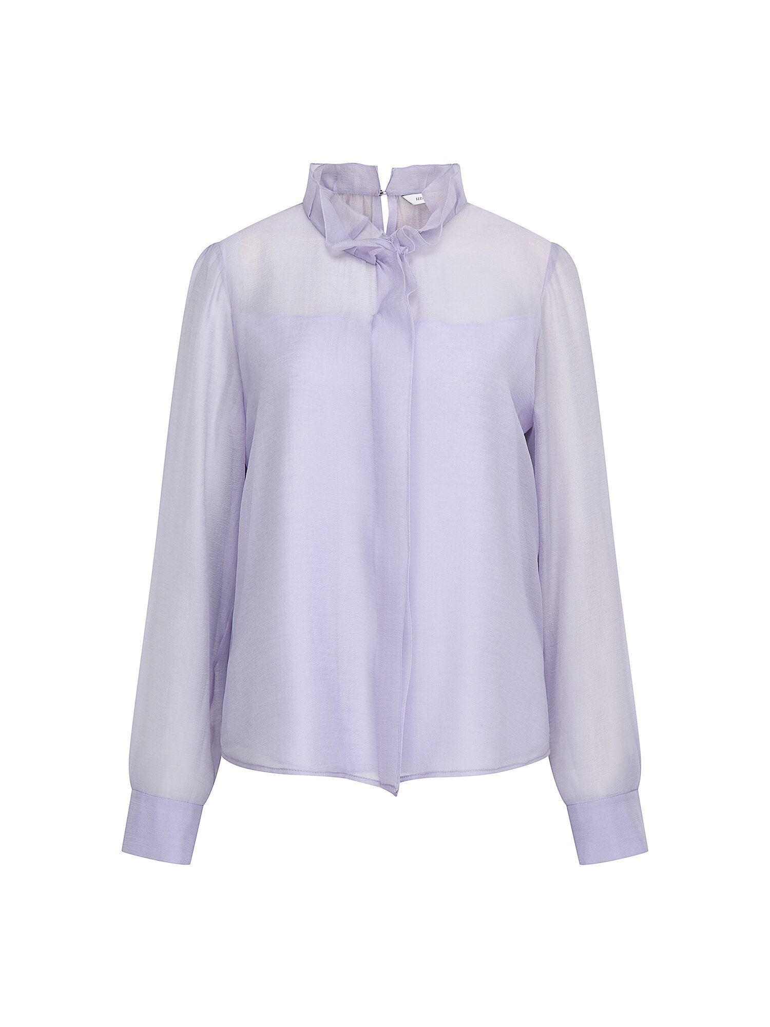 오간자 프릴넥 블라우스 (LAVENDAR)