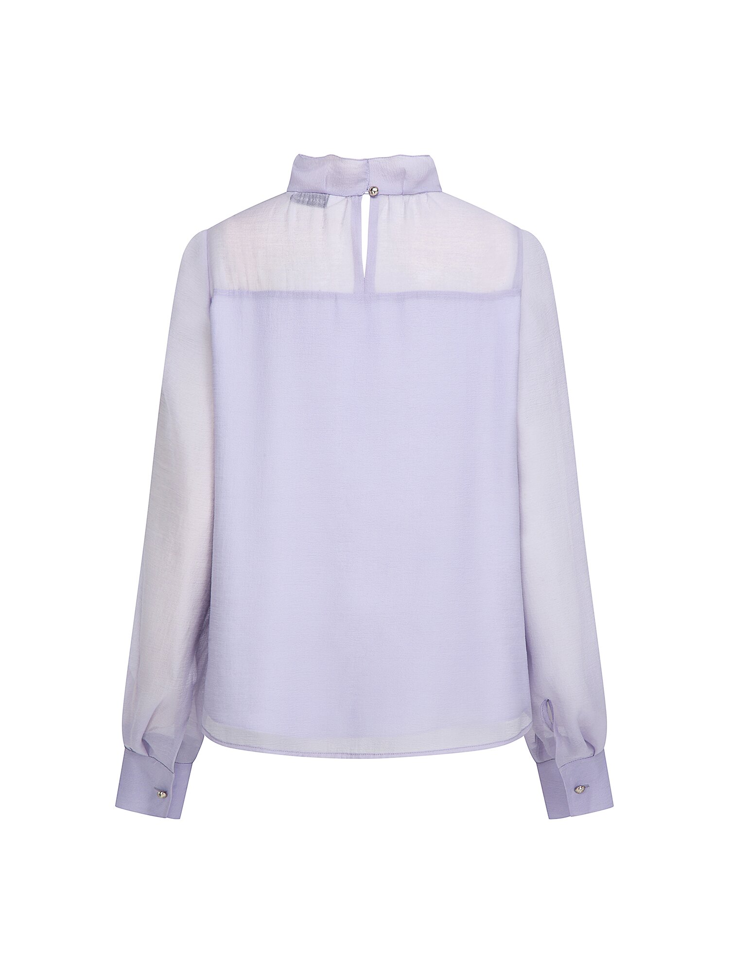 오간자 프릴넥 블라우스 (LAVENDAR)