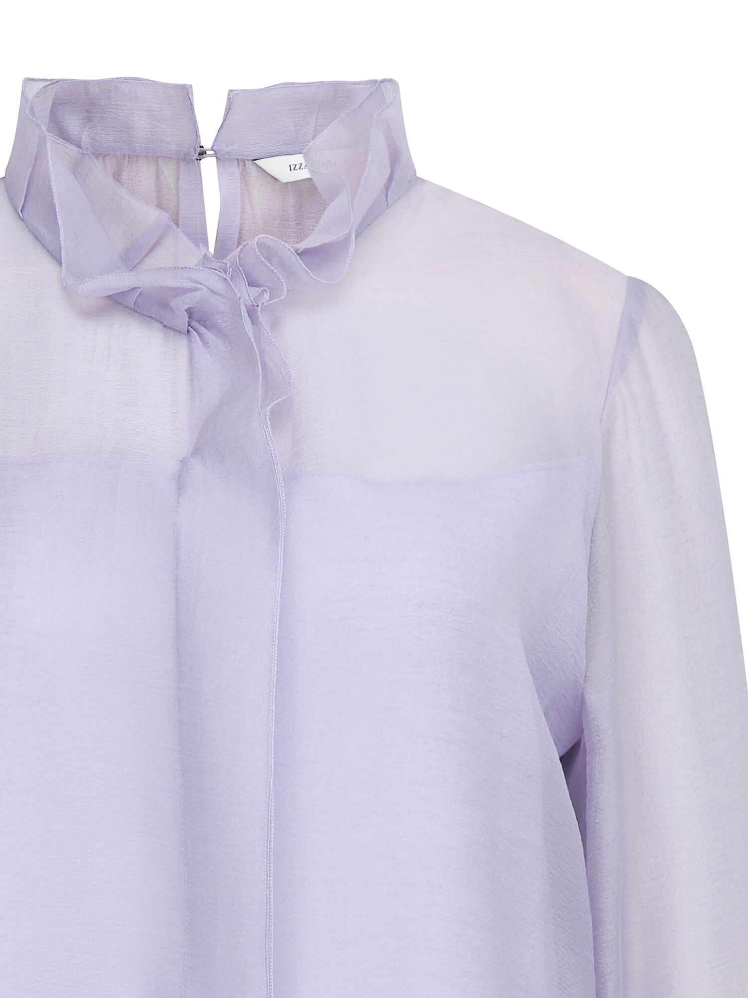 오간자 프릴넥 블라우스 (LAVENDAR)