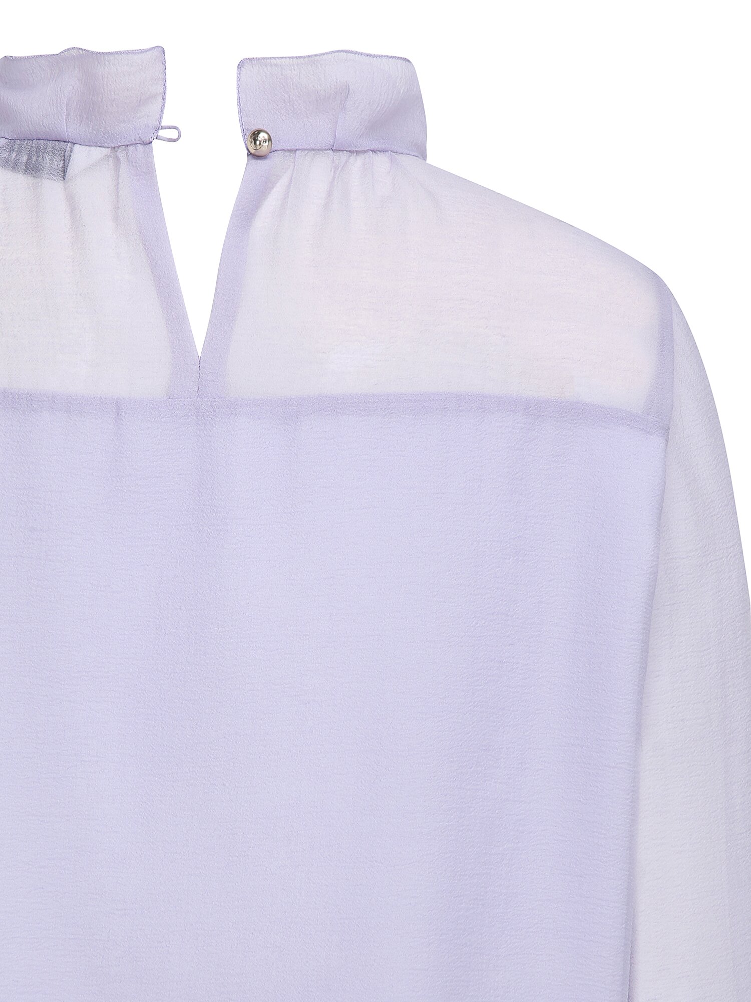 오간자 프릴넥 블라우스 (LAVENDAR)