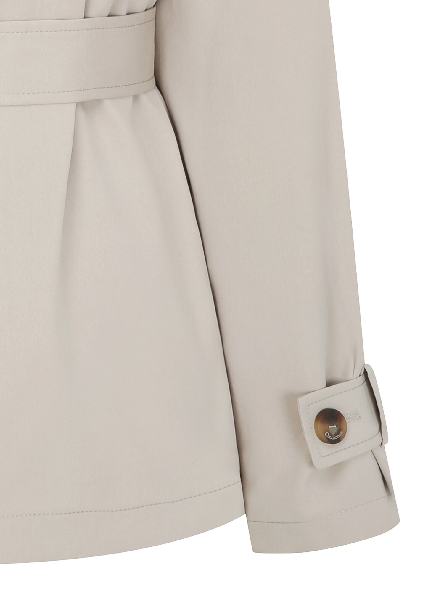 코튼 더블 숏 트렌치 코트 (LIGHT BEIGE)