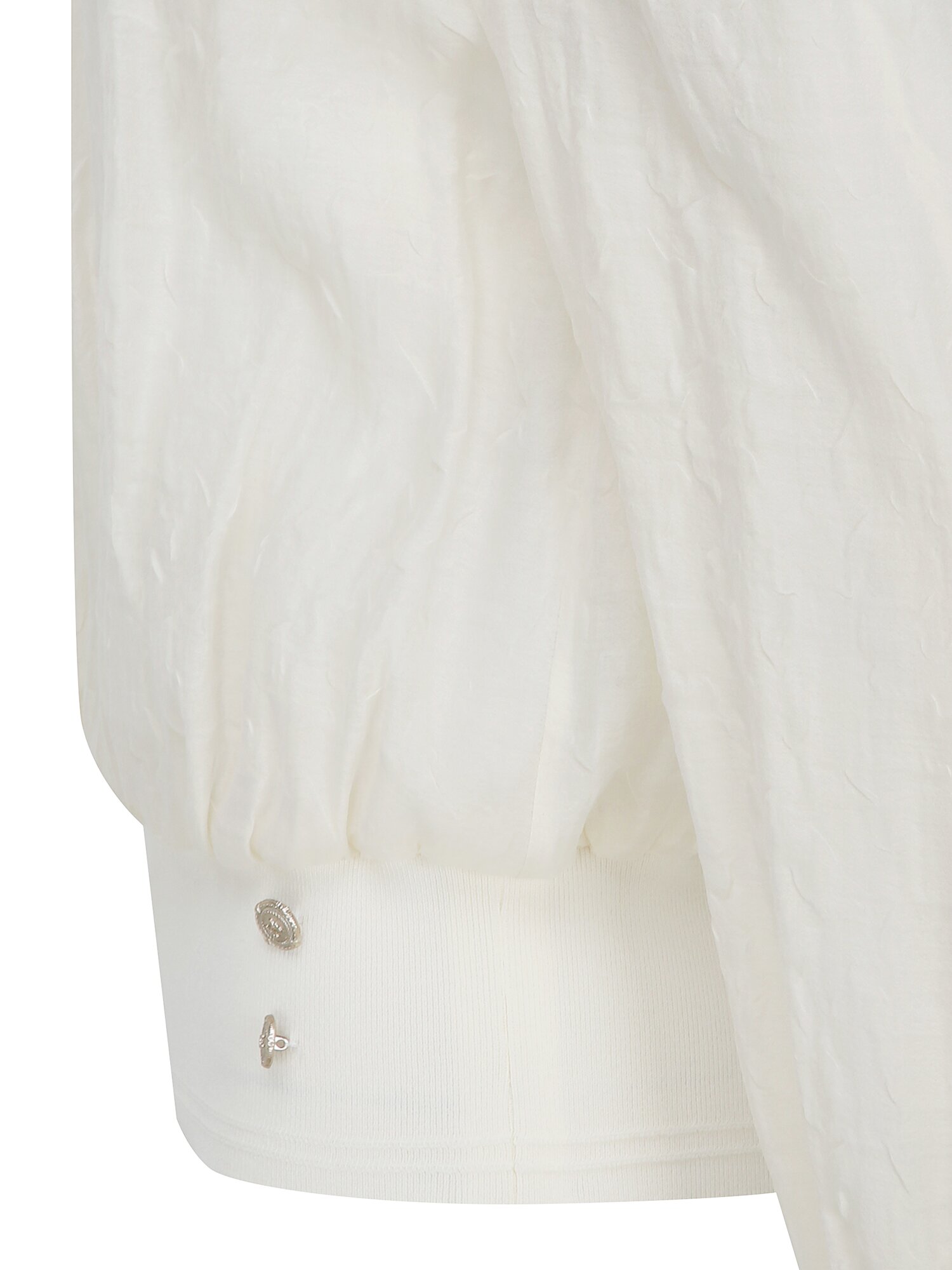 턱 디테일 하이넥 블라우스 (CREAM)