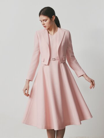 트위드 플레어 원피스 +재킷 세트 