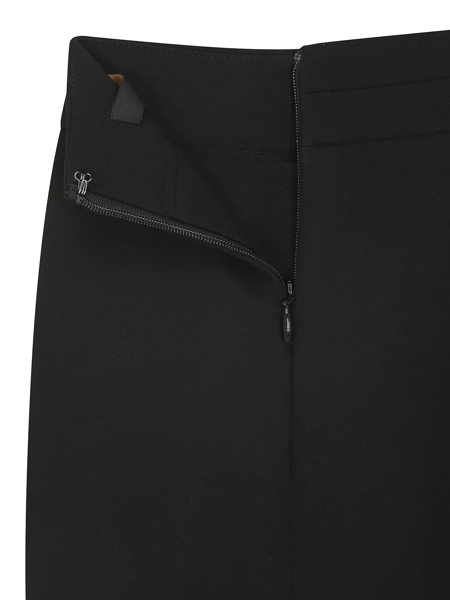 메탈 장식 슬릿 H라인 스커트 (BLACK)