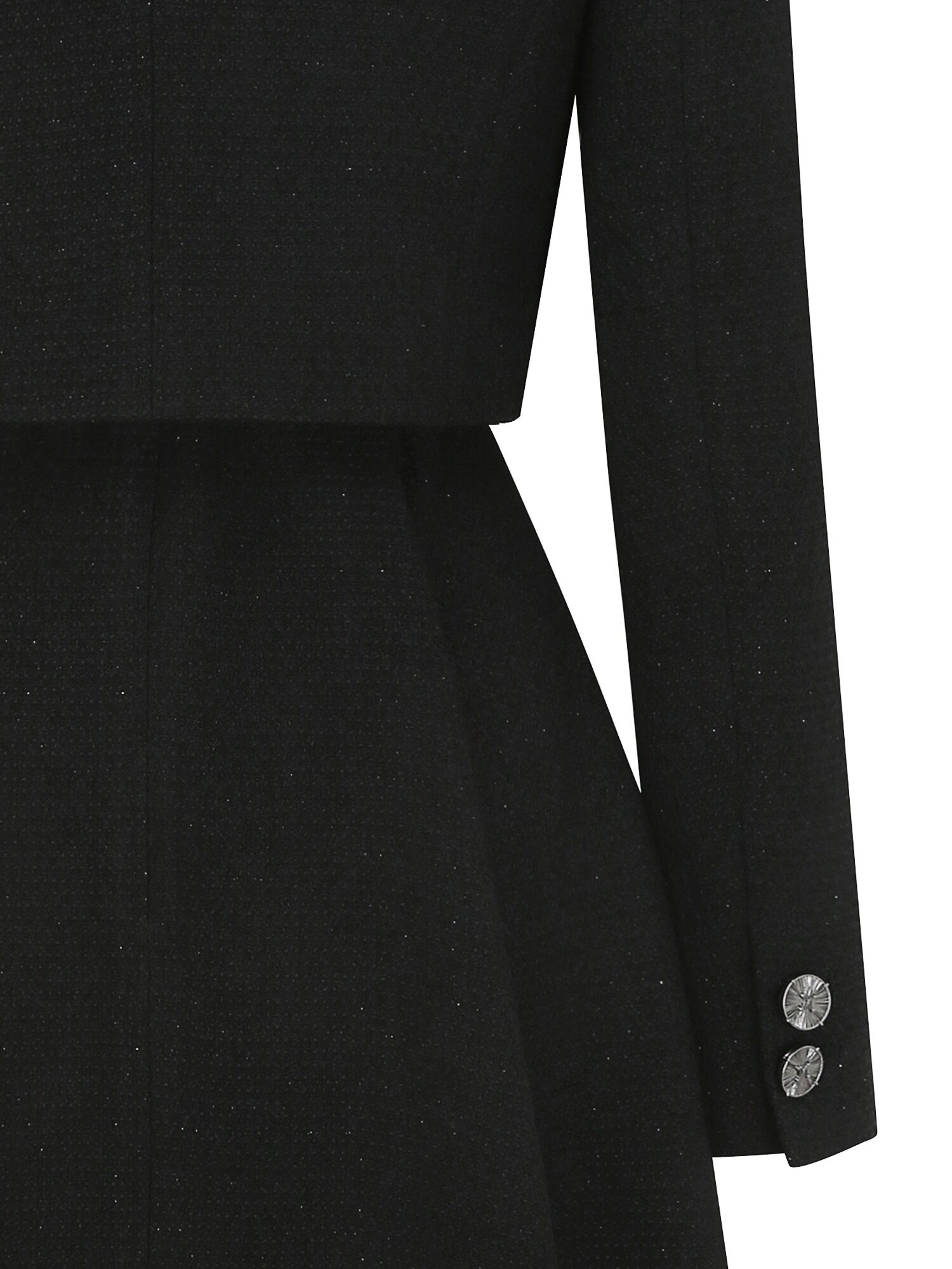 트위드 플레어 원피스 +재킷 세트 (BLACK)