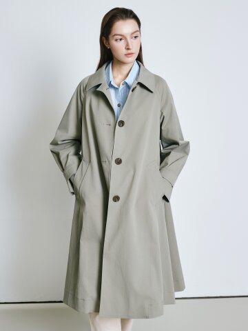 루즈핏 싱글 트렌치 코트 