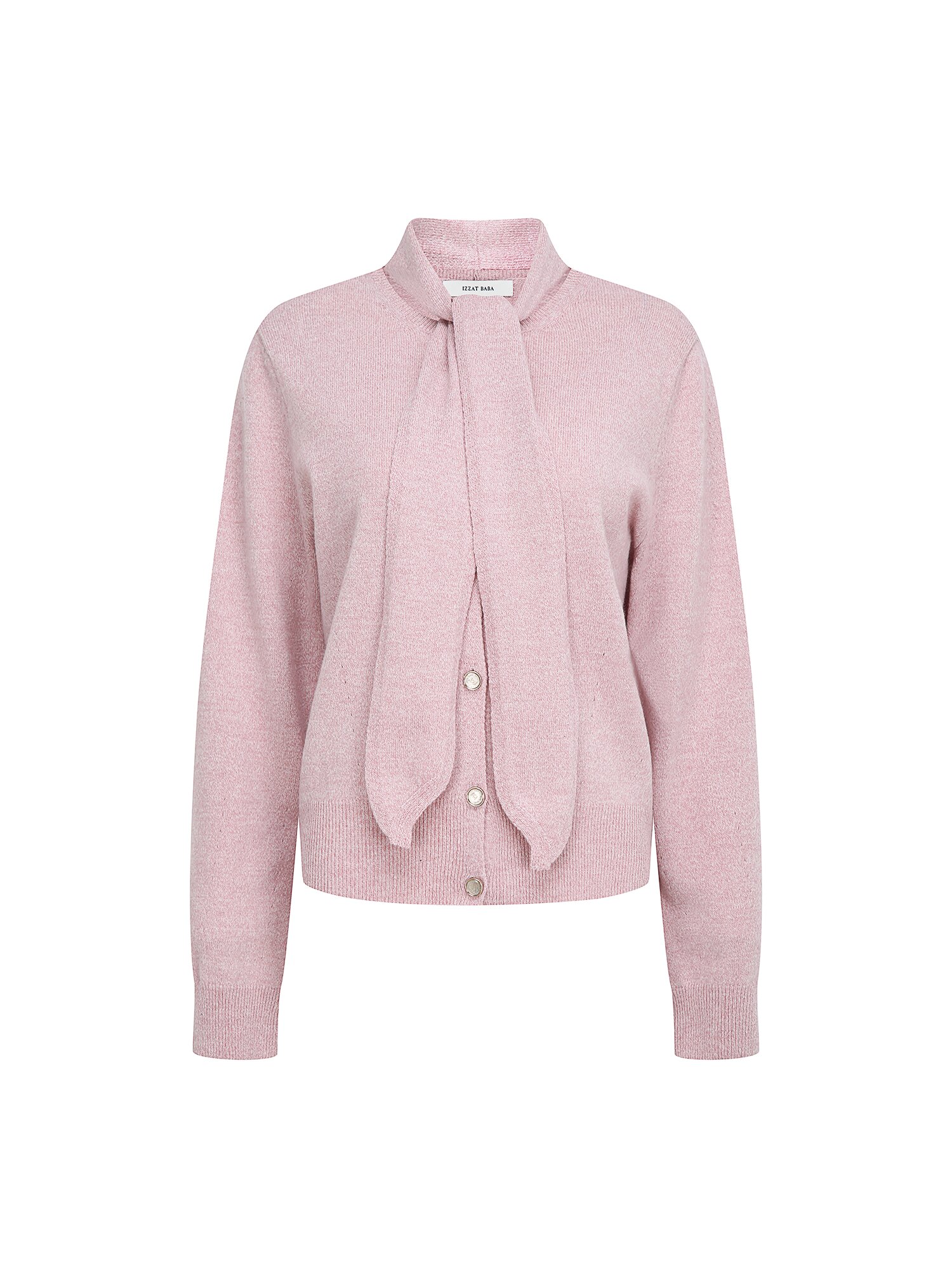 캐시미어 타이 라운드넥 가디건 (PINK)