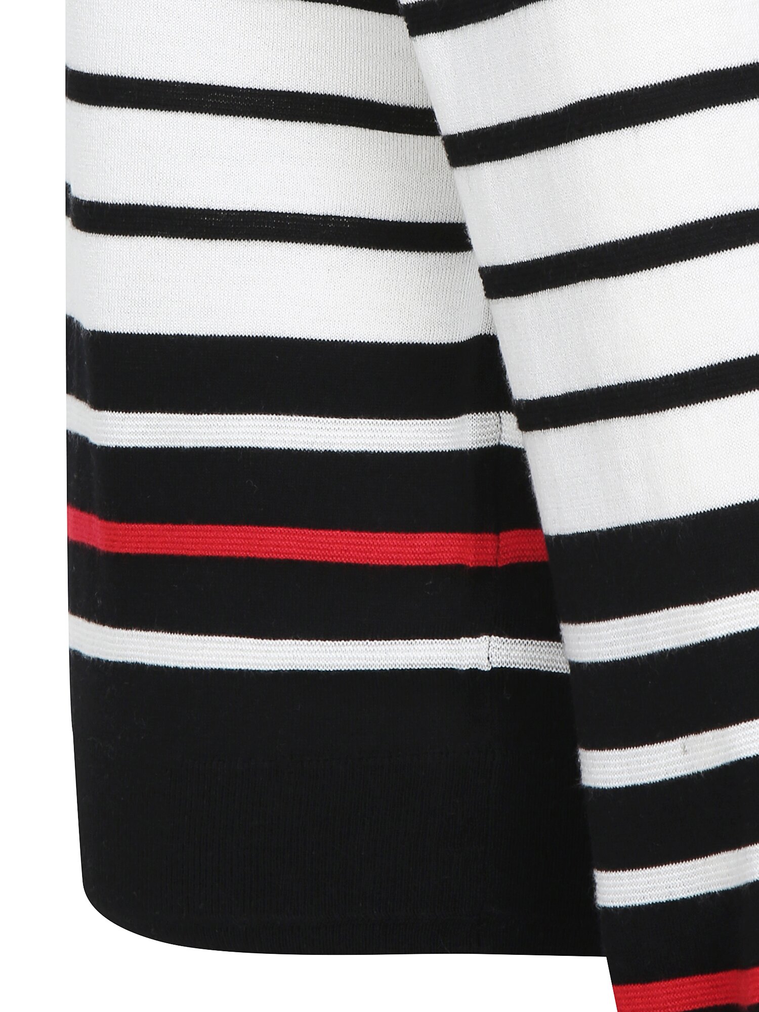 스트라이프 라운드넥 풀오버 니트 (STRIPE BLACK)