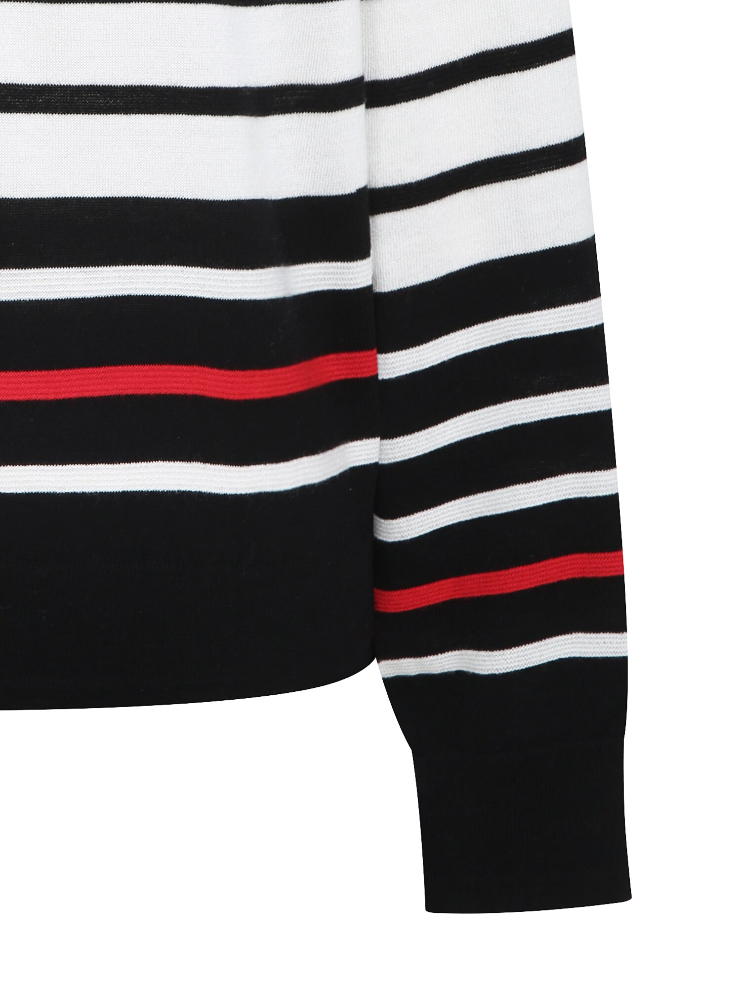 스트라이프 라운드넥 풀오버 니트 (STRIPE BLACK)