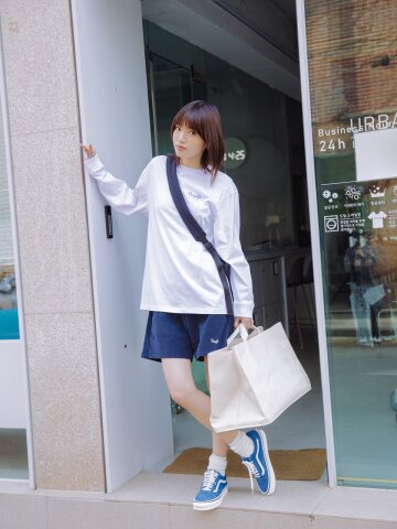 코듀로이 하프 팬츠 (네이비)