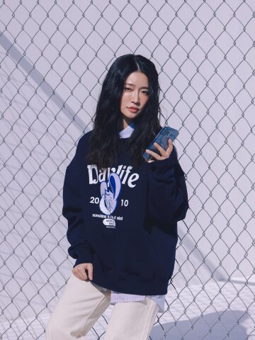 데이니 스웨트 셔츠 (네이비)