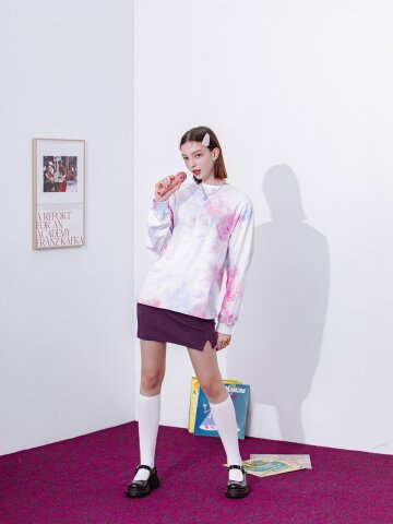 타이다이 롱슬리브 (핑크)