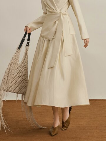 YY_Temperament strap waist skirt