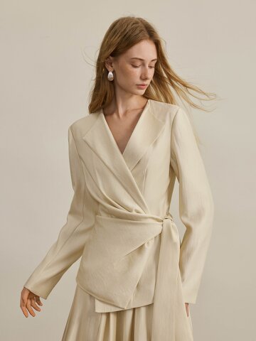 YY_Temperament strap waist jacket