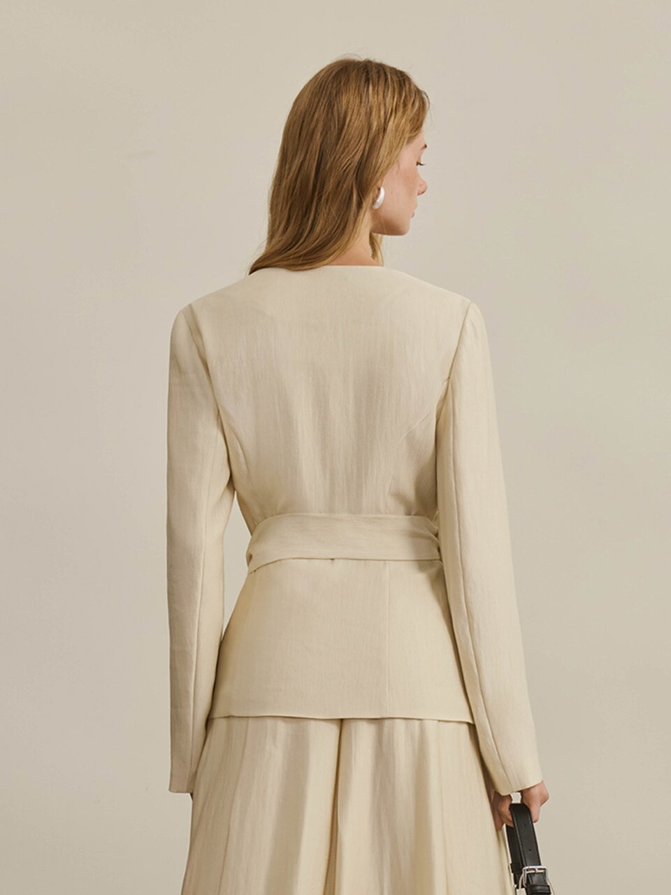 YY_Temperament strap waist jacket
