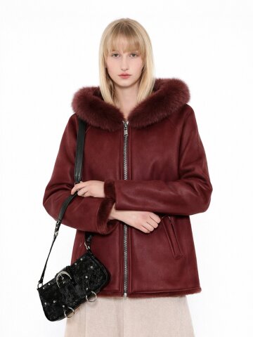 폭스퍼 트리밍 리버시블 무스탕_SOJK251225