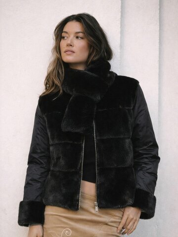 퍼 콤비 리버시블 헝가리 구스다운 집업자켓 + 머플러_SOPD251206