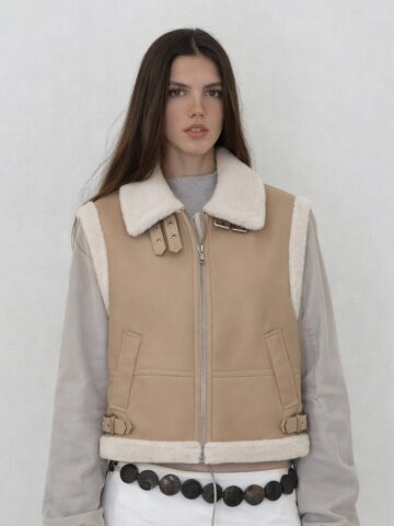 하이넥 FAUX 무스탕 베스트_SOVS251211