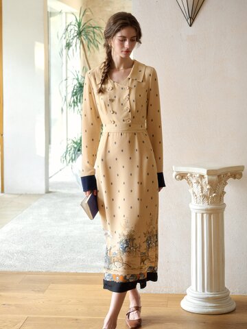 SR_Print french polka dot dress