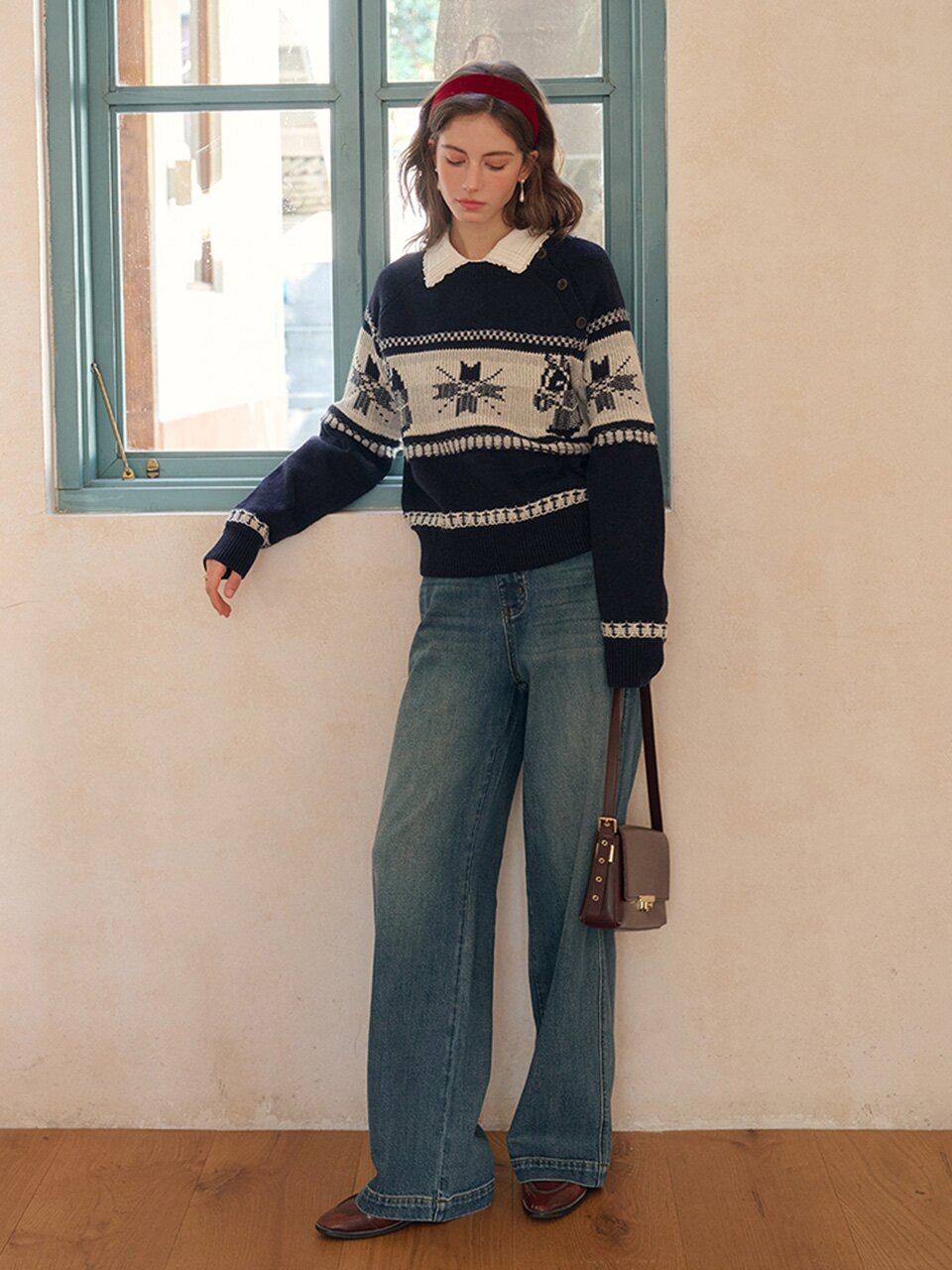 SR_Pattern fair pullover knit