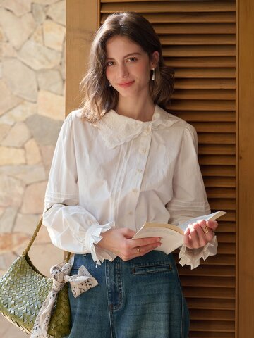 SR_Texture jacquard blouse_2color