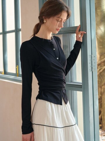 SR_Strap knitted top_2color