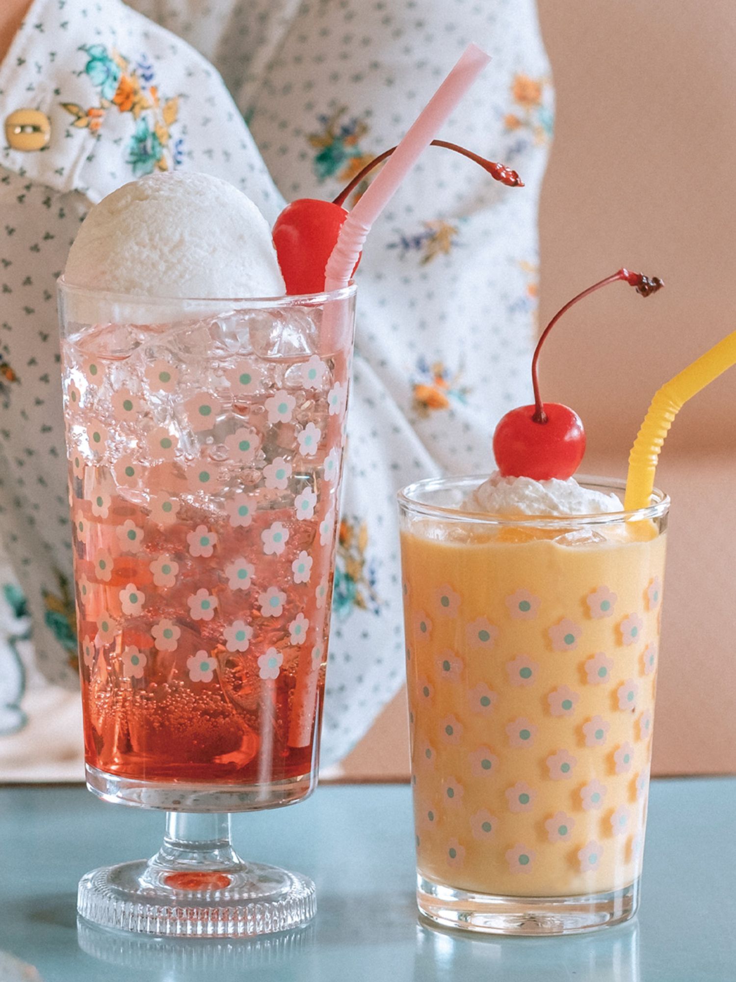 아데리아)레트로 고블렛잔 305ml (Tulip) [1901]
