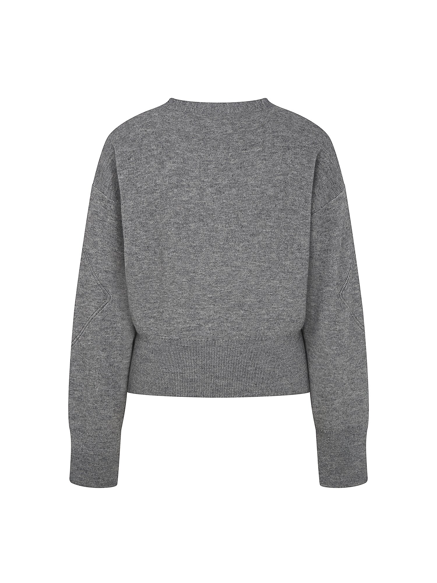 다이아 펀칭 브이넥 가디건 (GREY)