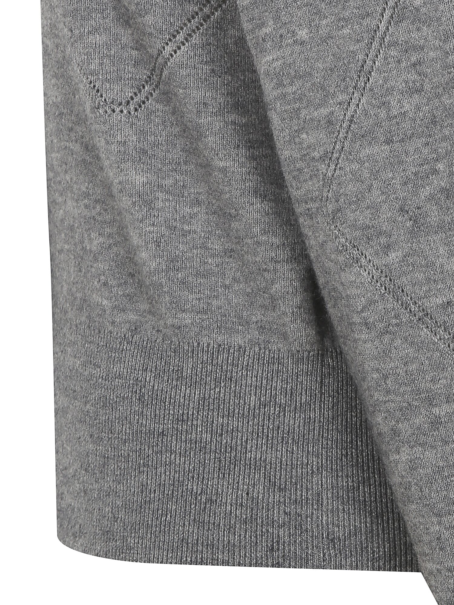 다이아 펀칭 브이넥 가디건 (GREY)
