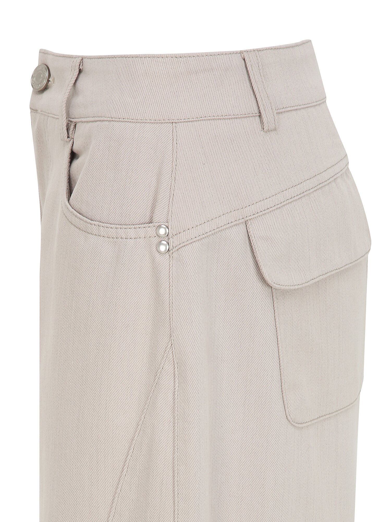 코튼 플랩 포켓 테이퍼드 팬츠 (BEIGE)