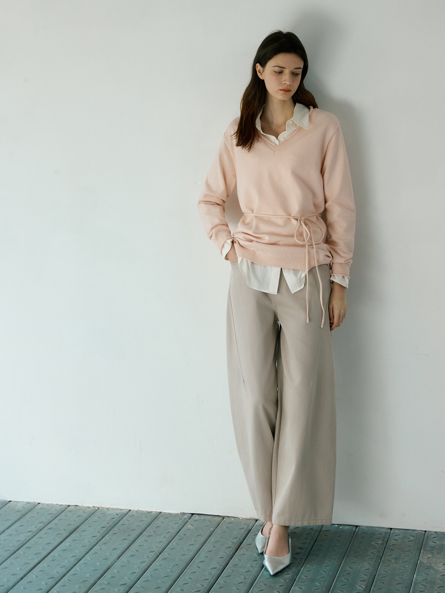 코튼 플랩 포켓 테이퍼드 팬츠 (BEIGE)